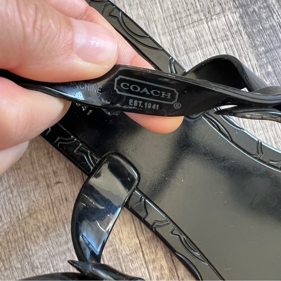 Black Coach "Pansy" Sandals Size 8 - Picture 5 of 9